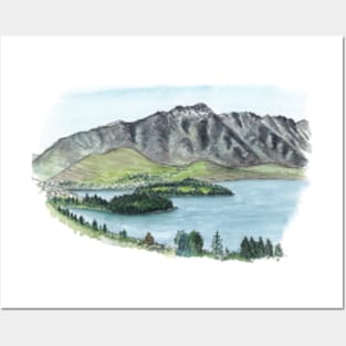 Queenstown from Fernhill Posters and Art